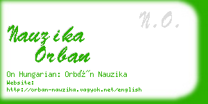 nauzika orban business card